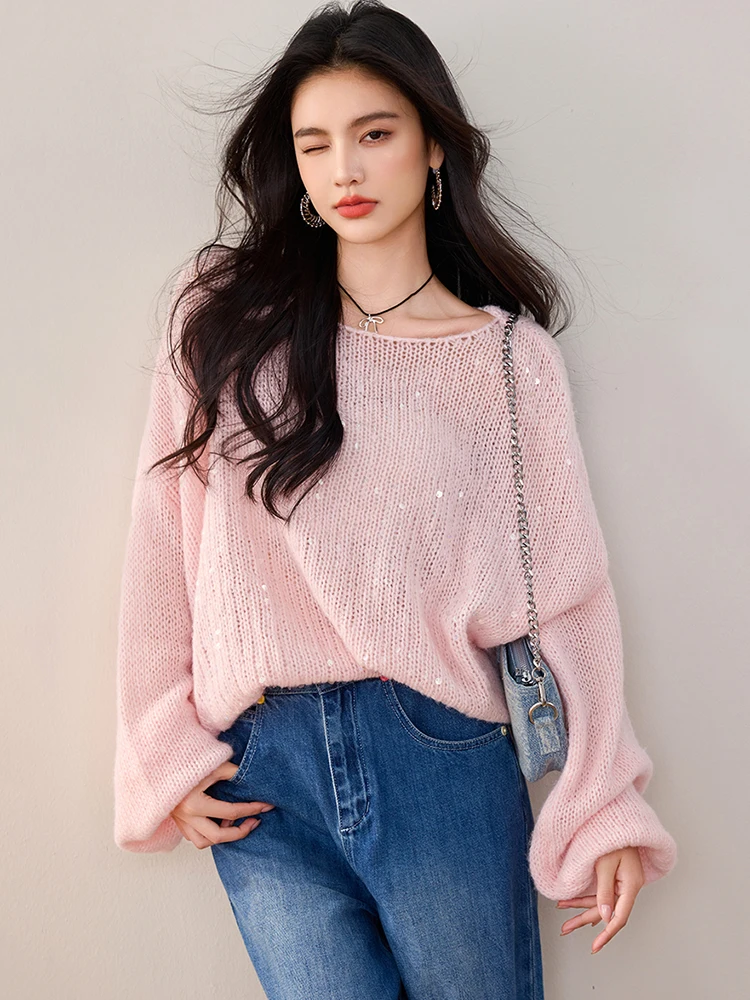 Autumn New Hollow Out Sequin Knitted Sweater For Women Korean Style Fashion Knitted Pullover Loose Casual Knitwear
Autumn New Hollow Out Sequin Knitted Sweater For Women Korean Style Fashion Knitted Pullover Loose Casual Knitwear