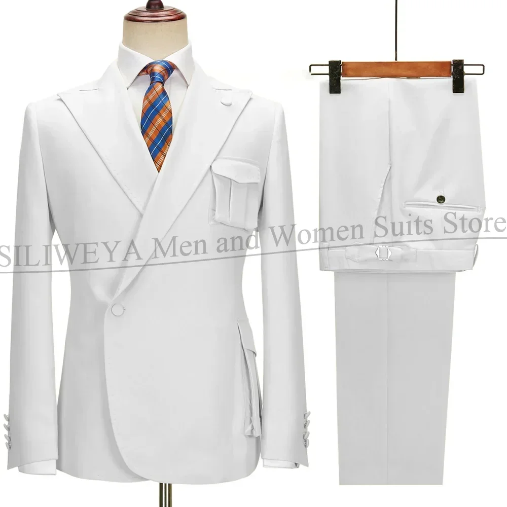 Fashion Peak Lapel Men Suits 2 Piece Chic Two Pockets Single Button Outfits Wedding Tuxedo Office Daily Smart Casual Male Suit
Fashion Peak Lapel Men Suits 2 Piece Chic Two Pockets Single Button Outfits Wedding Tuxedo Office Daily Smart Casual Male Suit