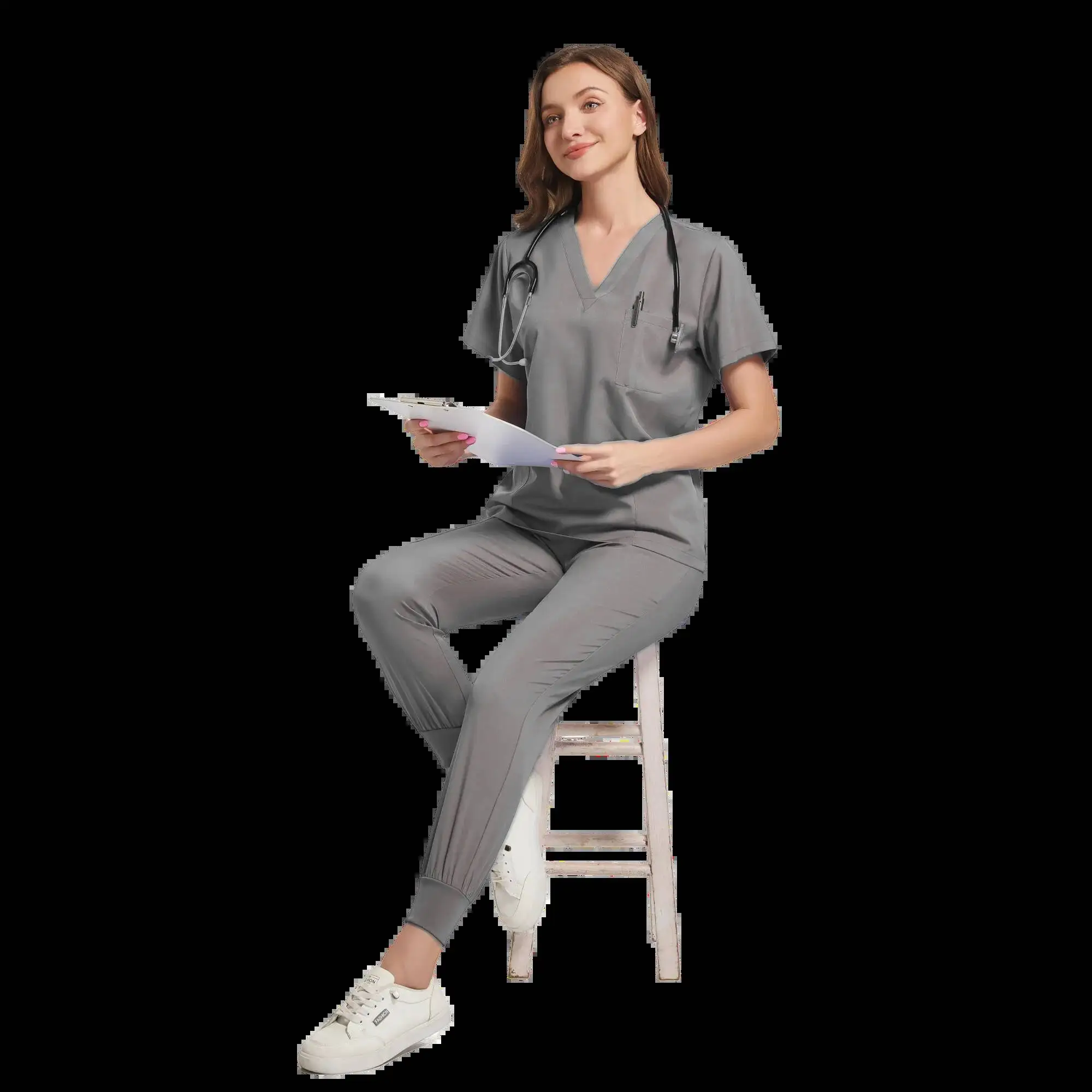 Hot Sale Medical Nursing Scrubs Scrub Sets Hospital Uniforms Short Sleeve Tops Jogger Pants Uniform Women Nurse 
Hot Sale Medical Nursing Scrubs Scrub Sets Hospital Uniforms Short Sleeve Tops Jogger Pants Uniform Women Nurse