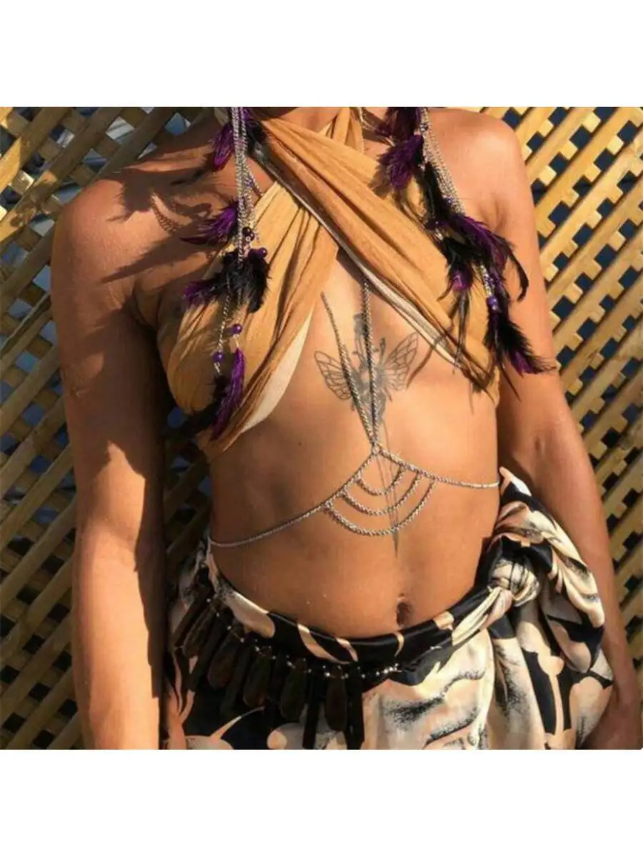 Fashion Multi-Layer Tassel Chain Halter Body Chain For Women
Fashion Multi-Layer Tassel Chain Halter Body Chain For Women