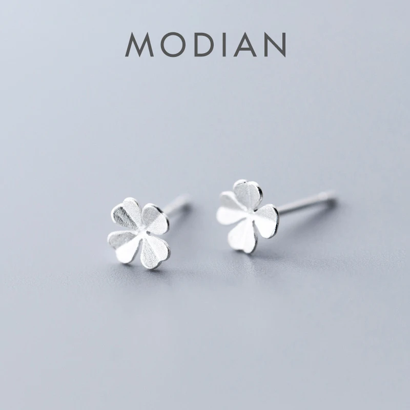 Modian 925 Sterling Silver Fashion Simple Lucky Four Clover Stud Earrings for Women Jewelry Korean Style Fine Silver Jewelry
Modian 925 Sterling Silver Fashion Simple Lucky Four Clover Stud Earrings for Women Jewelry Korean Style Fine Silver Jewelry