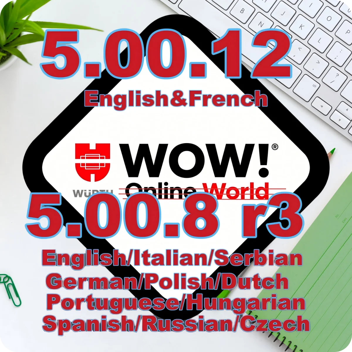 Wurths Wow 5.00.12 Diagnostic Magic 5.00.8 R3, with Kengen Tool, 11 Languages at Your Fingertips,Garage Diagnosis software
Wurths Wow 5.00.12 Diagnostic Magic 5.00.8 R3, with Kengen Tool, 11 Languages at Your Fingertips,Garage Diagnosis software