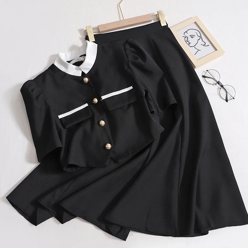 2023 New Summer Fashion Celebrity Temperament Suit Women's Single Breasted Short Sleeved Top Medium Long Skirt Korea
2023 New Summer Fashion Celebrity Temperament Suit Women's Single Breasted Short Sleeved Top Medium Long Skirt Korea