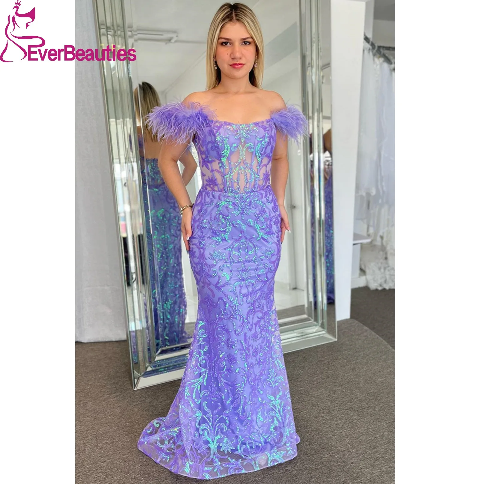 Vestidos De Gala Prom Dresses Mermaid Sequin Evening Gowns Long for Women Lilac Evening Formal Party Dress
Vestidos De Gala Prom Dresses Mermaid Sequin Evening Gowns Long for Women Lilac Evening Formal Party Dress