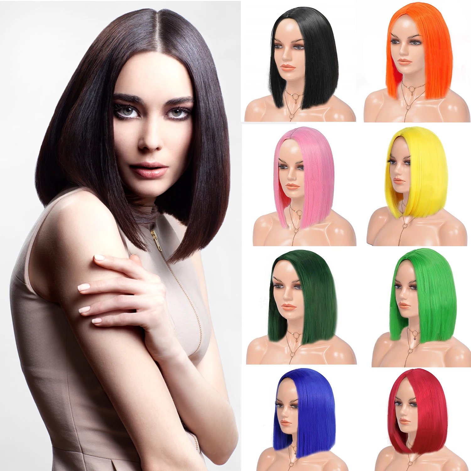 12inch Synthetic Wig Black To Pink Ombre Hair Straight Bob Wigs Synthetic Hair Short Party Hair Cosplay Wig for Women Aliwanya
12inch Synthetic Wig Black To Pink Ombre Hair Straight Bob Wigs Synthetic Hair Short Party Hair Cosplay Wig for Women Aliwanya