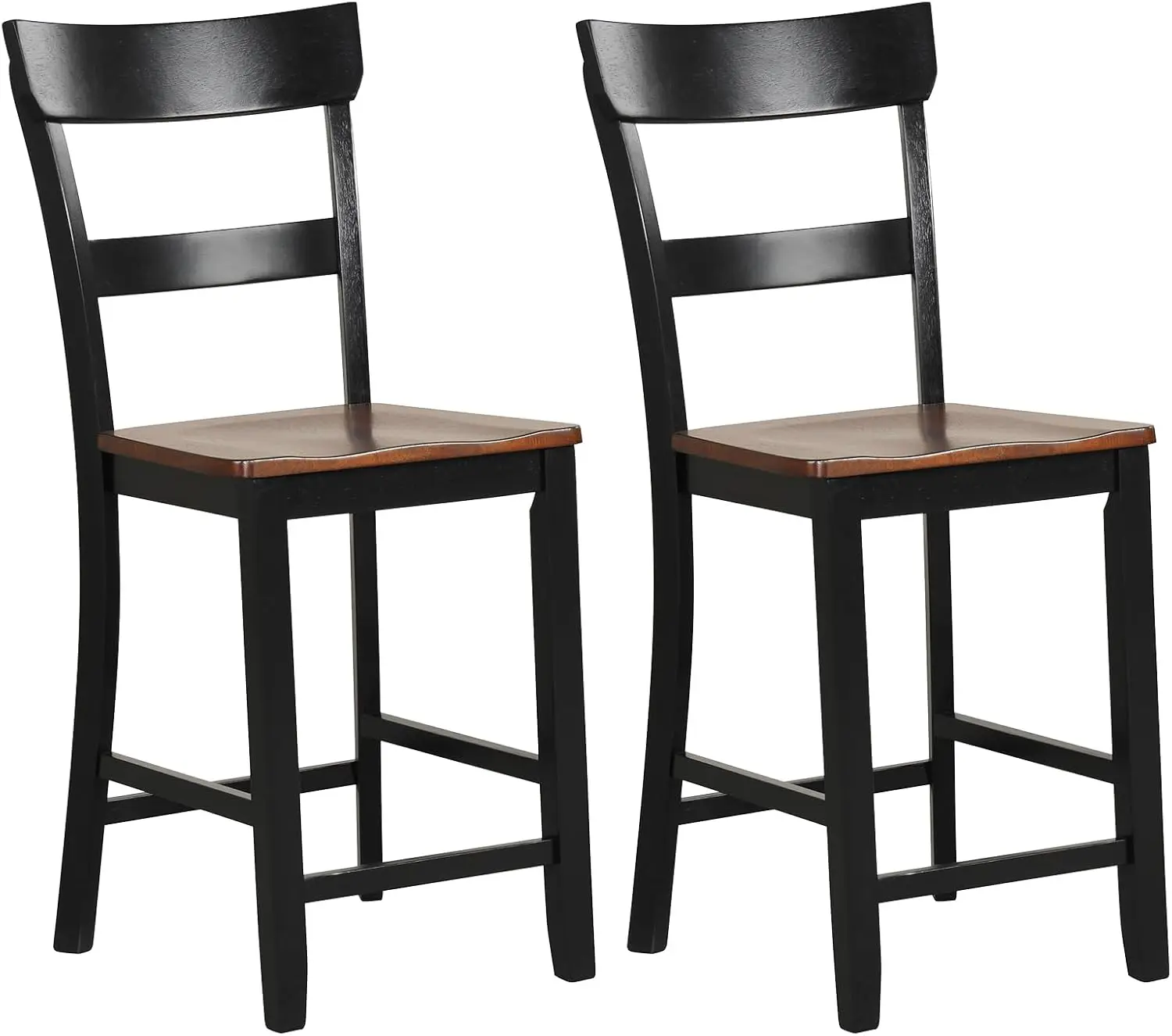Wooden Bar Stools Counter Height Set Of 2, 24.5"" Farmhouse Wood Bar Dining Chairs With Solid Rubber Wood Frame, Backrest,
Wooden Bar Stools Counter Height Set Of 2, 24.5"" Farmhouse Wood Bar Dining Chairs With Solid Rubber Wood Frame, Backrest,