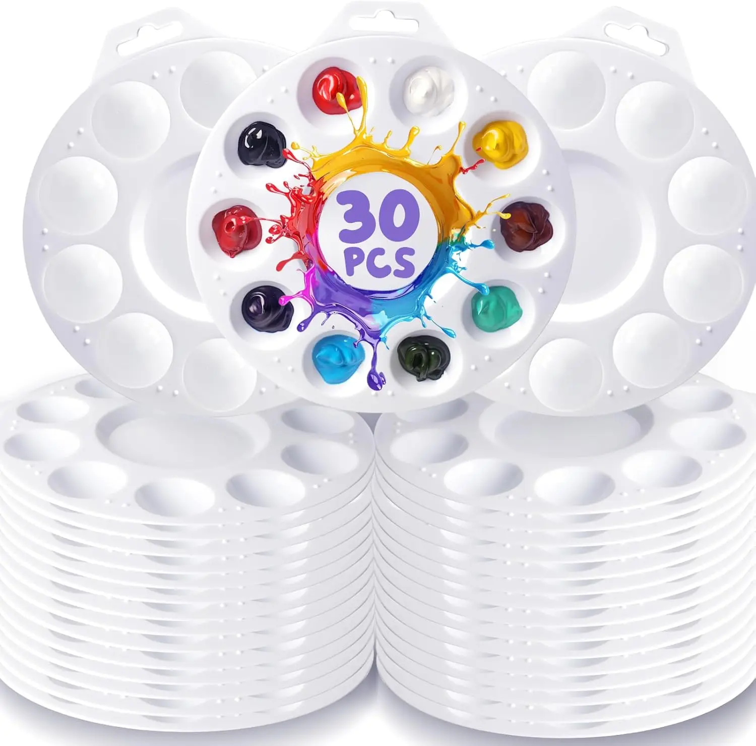 30-Pack Plastic Paint Trays with Hanging Holes for Art Class, School Projects & Parties
30-Pack Plastic Paint Trays with Hanging Holes for Art Class, School Projects & Parties