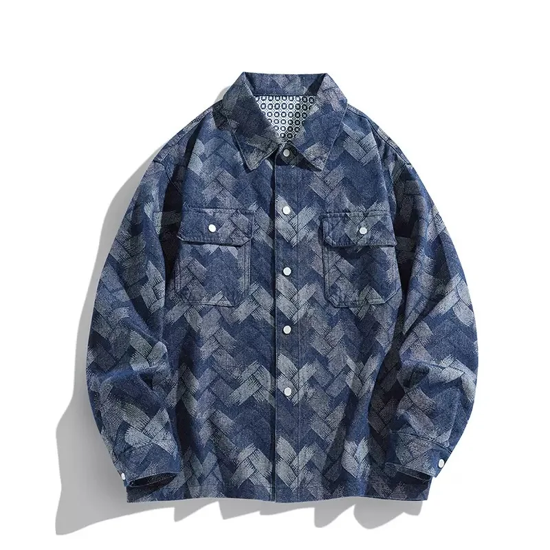 Maxbarley Retro Denim Shirt Men 2026 American Fashion Designer Pattern Overshirt Unisex Street Hip Hop Oversized Blouses Autumn
Maxbarley Retro Denim Shirt Men 2026 American Fashion Designer Pattern Overshirt Unisex Street Hip Hop Oversized Blouses Autumn