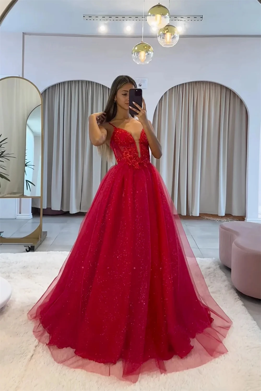 Fnoexw Red Fairy Prom Dresses Spaghetti Strap Embroidered Tulle Evening Dresses Formal Occasions Princess Wedding Party Dress
Fnoexw Red Fairy Prom Dresses Spaghetti Strap Embroidered Tulle Evening Dresses Formal Occasions Princess Wedding Party Dress