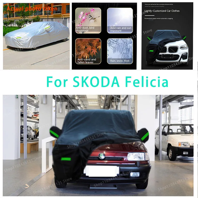 For SKODA Felicia auto body protection, anti snow, anti peeling paint, rain, water, dust, sun protection, car clothing
For SKODA Felicia auto body protection, anti snow, anti peeling paint, rain, water, dust, sun protection, car clothing