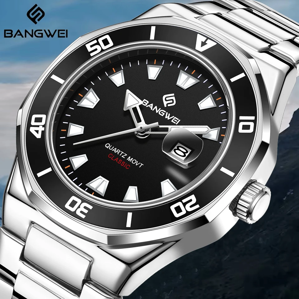 BANGWEI New Luxury Luminous Watches For men Outdoor Sports Waterproof Men's Quartz Wristwatch Fashion Business Date Chronograph
BANGWEI New Luxury Luminous Watches For men Outdoor Sports Waterproof Men's Quartz Wristwatch Fashion Business Date Chronograph