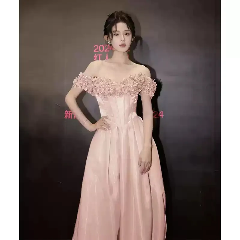 Pink Prom Dress 2025 Long Evening Dresses Strapless Lace-up Back Party Homecoming Dresses
Pink Prom Dress 2025 Long Evening Dresses Strapless Lace-up Back Party Homecoming Dresses