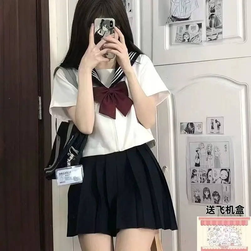 Anime Cosplay Outfit, Japanese School Uniform Style, Black Three Books Themed Sailor Dress Set, Long & Short Sleeve Preppy Cos
Anime Cosplay Outfit, Japanese School Uniform Style, Black Three Books Themed Sailor Dress Set, Long & Short Sleeve Preppy Cos