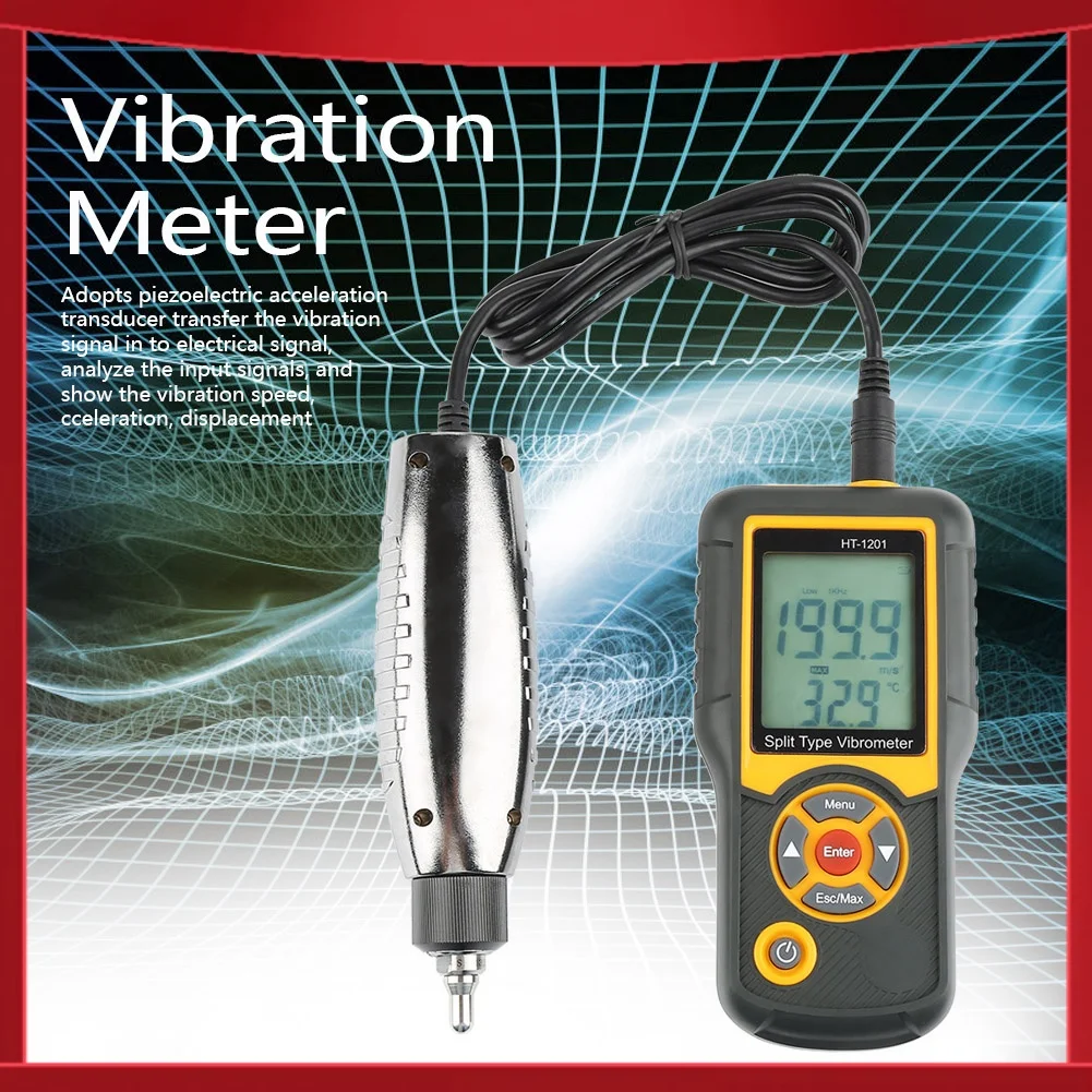 Digital Precision Split Type Vibration Meter Tester Acceleration Sensor Gauge
Digital Precision Split Type Vibration Meter Tester Acceleration Sensor Gauge