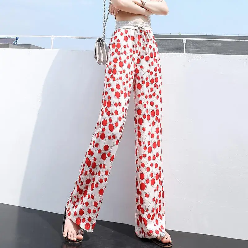 Casual Flower Print Pants Vintage Fashion Loose Wide Leg Oversized High Waist Drawstring Baggy Trousers Women Streetwear A77
Casual Flower Print Pants Vintage Fashion Loose Wide Leg Oversized High Waist Drawstring Baggy Trousers Women Streetwear A77