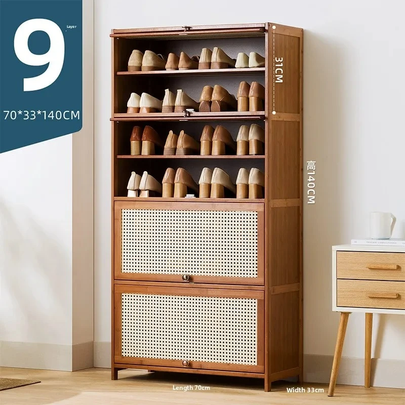 Large retro bamboo shoe cabinet, multi-layer woven breathable shoe cabinet, living room storage cabinet, kitchen storage cabinet
Large retro bamboo shoe cabinet, multi-layer woven breathable shoe cabinet, living room storage cabinet, kitchen storage cabinet