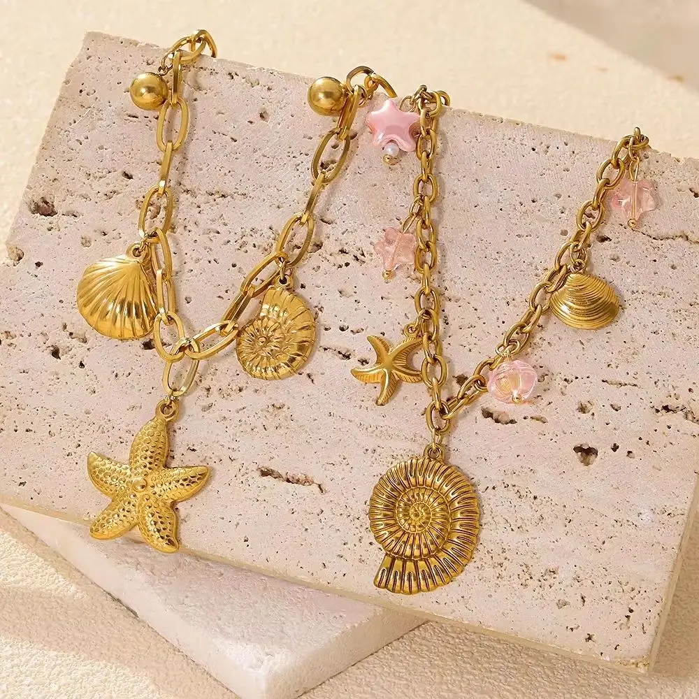 Freetry Classic Stainless Steel Big Conch Starfish Pendant Necklace for Women Summer Beach Adjustable Golden Choker Neck Jewelry
Freetry Classic Stainless Steel Big Conch Starfish Pendant Necklace for Women Summer Beach Adjustable Golden Choker Neck Jewelry