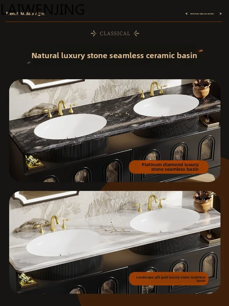 HLZ retro oak bathroom cabinet double basin natural luxury stone washbasin floor
HLZ retro oak bathroom cabinet double basin natural luxury stone washbasin floor