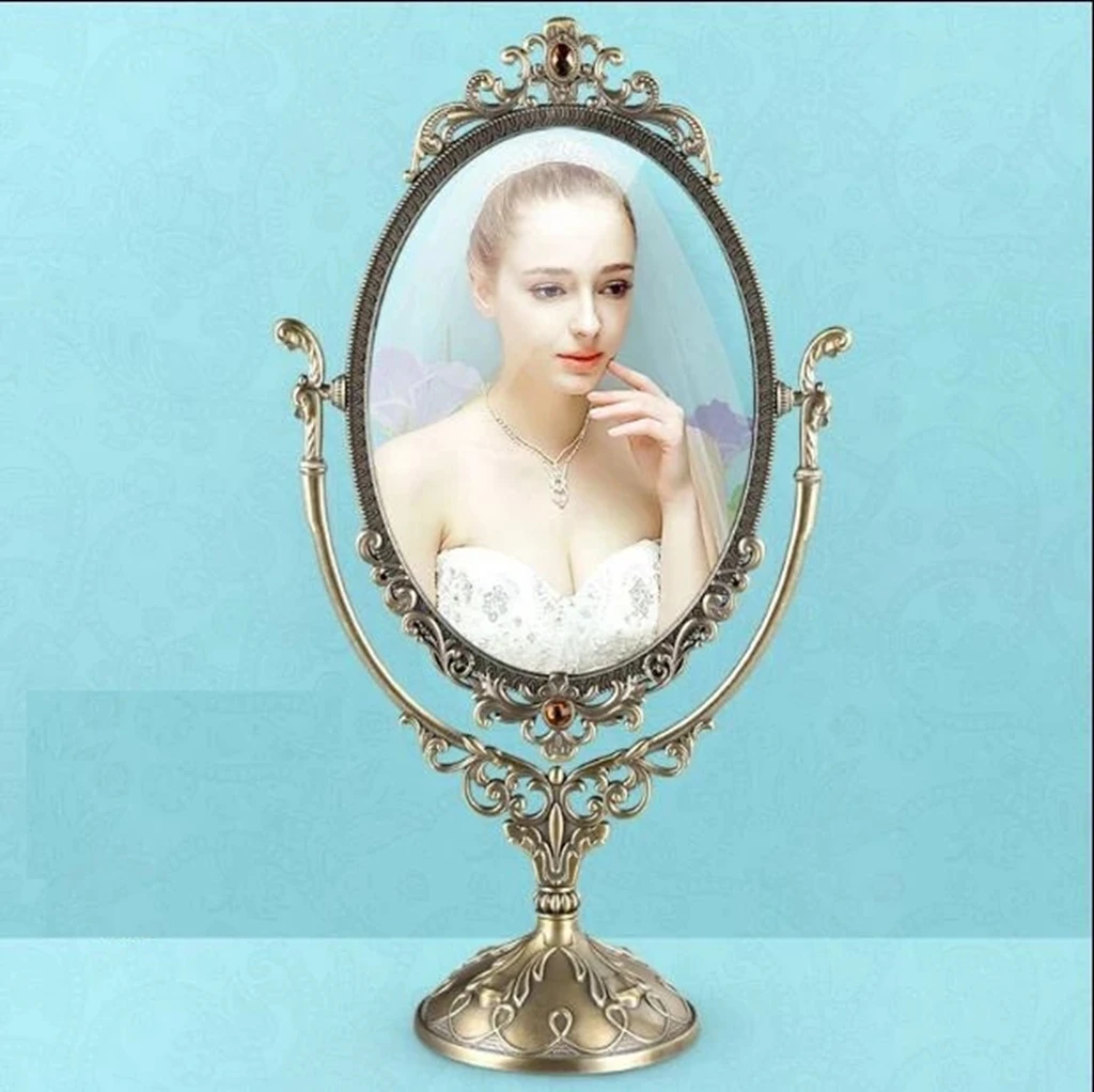 Fashion Metal Frame Double Faces Desktop Makeup Mirror Room Decorative Mirror J043
Fashion Metal Frame Double Faces Desktop Makeup Mirror Room Decorative Mirror J043