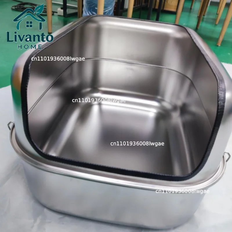 Stainless Steel Cat Litter Box Large Cat Bedpans Anti-Splash Design Rustproof Kitten Toilet for Indoor Pets Durable Litter Tray
Stainless Steel Cat Litter Box Large Cat Bedpans Anti-Splash Design Rustproof Kitten Toilet for Indoor Pets Durable Litter Tray