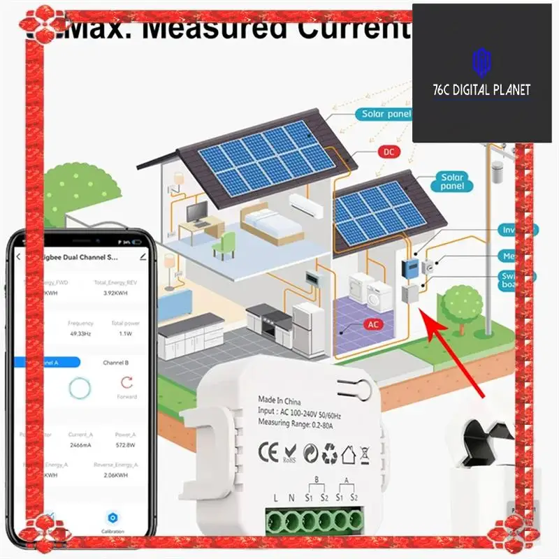 Счетчик энергии Tuya Smart Life Zigbee, двунаправленный, 1 канал с зажимом, монитор приложений CT, солнечная энергия, 80 А, 110 В, 240 В переменного тока, прочный
Счетчик энергии Tuya Smart Life Zigbee, двунаправленный, 1 канал с зажимом, монитор приложений CT, солнечная энергия, 80 А, 110 В, 240 В переменного тока, прочный