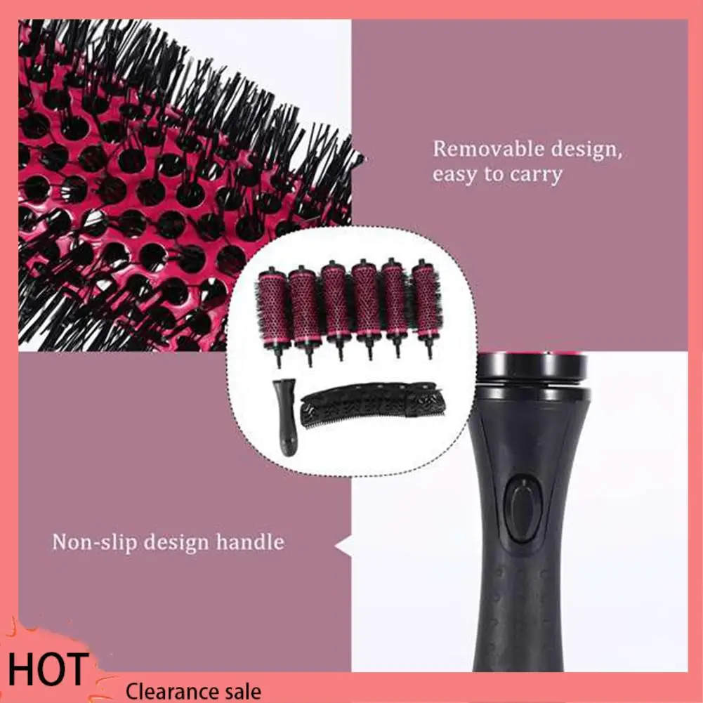 A88Z 6Pcs/Set Detachable Handle Hair Roller Brush With Positioning Clips Aluminum Barrel Curler Comb Hairdresser
A88Z 6Pcs/Set Detachable Handle Hair Roller Brush With Positioning Clips Aluminum Barrel Curler Comb Hairdresser