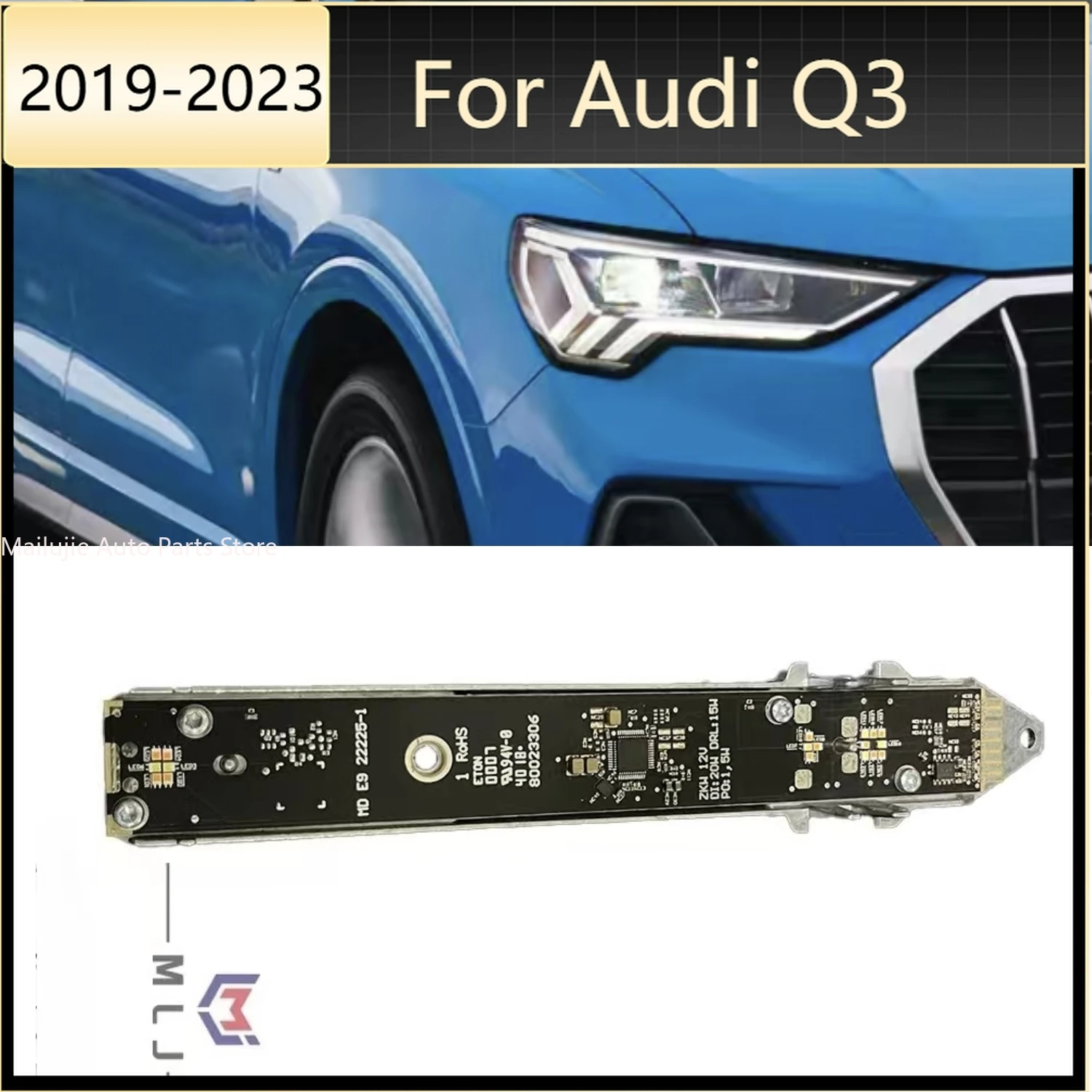 For Audi Q3 2019-2023 Daytime Running Light Car Accessories Matrix Headlight LED DRL OE 83A941475A Angel Eye Ballast Module
For Audi Q3 2019-2023 Daytime Running Light Car Accessories Matrix Headlight LED DRL OE 83A941475A Angel Eye Ballast Module