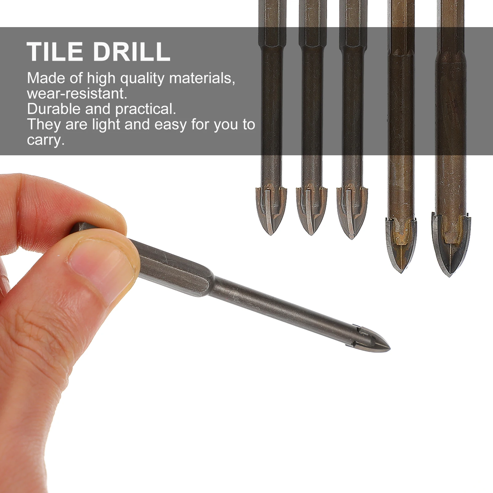 5Pcs Drill Bits Set Tile Glass Metal Drilling Tools Triangle Bits for Electric Hand Percussion Drills Multipurpose Durable
5Pcs Drill Bits Set Tile Glass Metal Drilling Tools Triangle Bits for Electric Hand Percussion Drills Multipurpose Durable