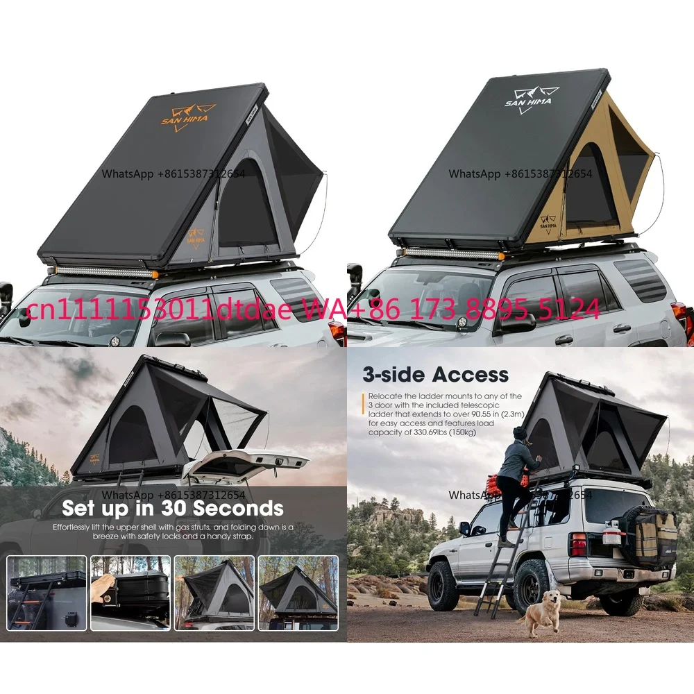 SAN HIMA Easy Setup Aluminum Hardshell Car Rooftop Tent Waterproof Lightweight Roof Top Tent for 4x4 Offroad Camping Overlanding
SAN HIMA Easy Setup Aluminum Hardshell Car Rooftop Tent Waterproof Lightweight Roof Top Tent for 4x4 Offroad Camping Overlanding