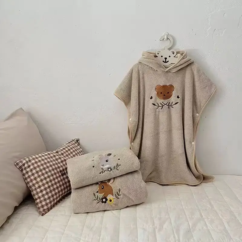 Baby Children's Hooded Bath Towels Baby Coral Fleece Cloaks Bathrobes Boys Girls Cartoon Embroidery Bath Towel
Baby Children's Hooded Bath Towels Baby Coral Fleece Cloaks Bathrobes Boys Girls Cartoon Embroidery Bath Towel