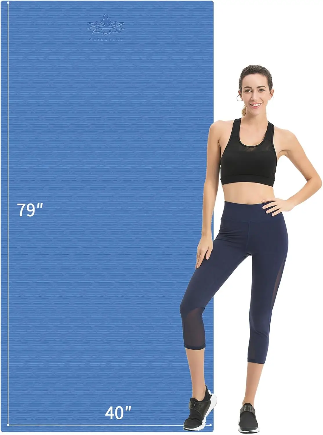 Extra Long TPE Yoga Mat 79" x 40" x 1/2" Thick Non-slip for Home Gym, Yoga, Pilates & Fitness
Extra Long TPE Yoga Mat 79" x 40" x 1/2" Thick Non-slip for Home Gym, Yoga, Pilates & Fitness
