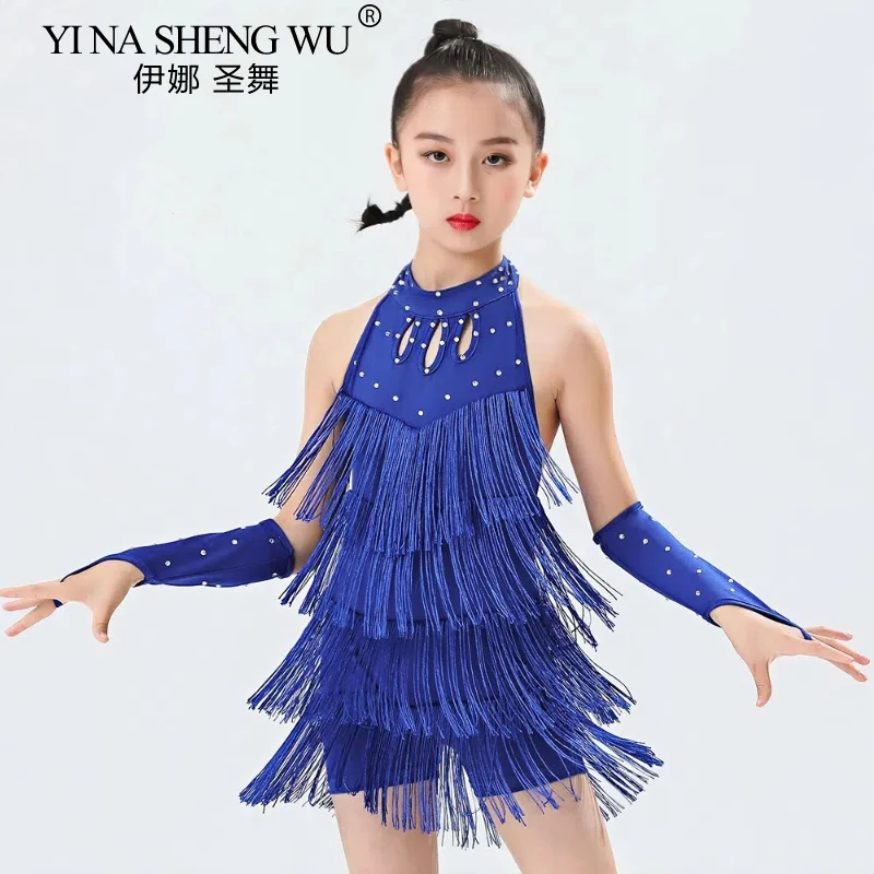 Новый костюм для латинских танцев для девочек, платье с бахромой и кисточками для латинских танцев, детское платье без рукавов для бальных танцев, танго, сальсы и перчаток
Новый костюм для латинских танцев для девочек, платье с бахромой и кисточками для латинских танцев, детское платье без рукавов для бальных танцев, танго, сальсы и перчаток