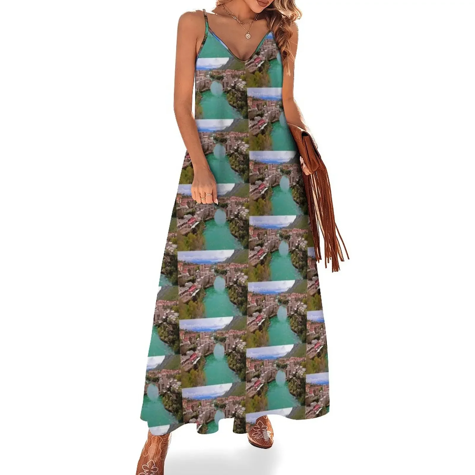 Mostar. View from the top of the Minaret. Sleeveless Dress luxury dress long dress women summer
Mostar. View from the top of the Minaret. Sleeveless Dress luxury dress long dress women summer