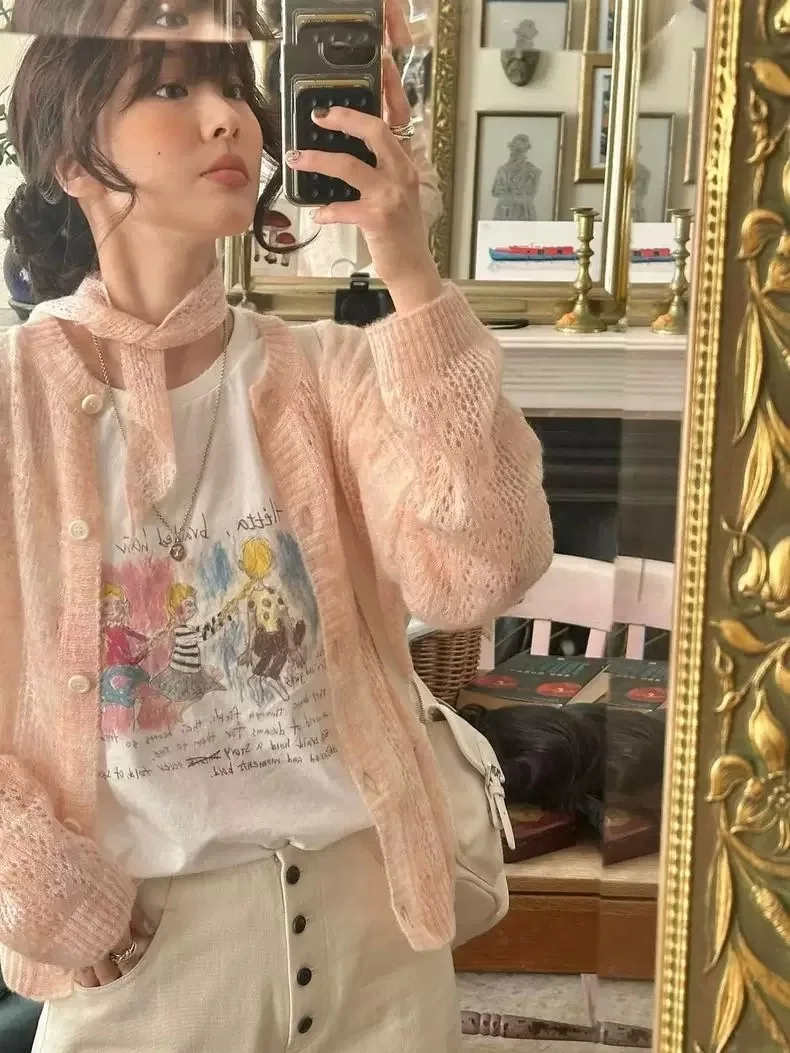 Легкий вязаный кардиган с вырезами, мягкие пастельные цвета, женский свитер Fletta Sle, удобный теплый длинный све, круглый Ne
Легкий вязаный кардиган с вырезами, мягкие пастельные цвета, женский свитер Fletta Sle, удобный теплый длинный све, круглый Ne