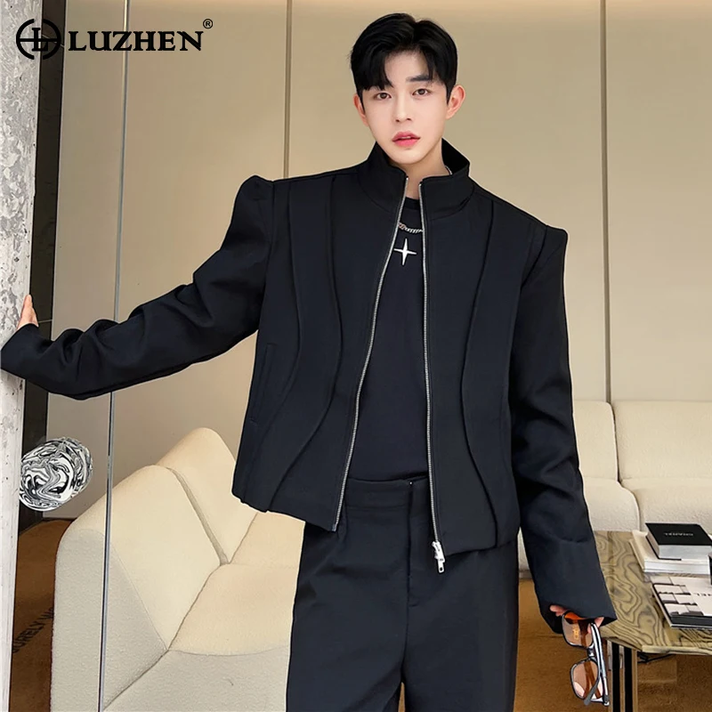 LUZHEN Autumn New Trendy High Street Solid Color Shoulder Pad Design Casual Jacket Men's Korean High Quality Short Coat LZ1142
LUZHEN Autumn New Trendy High Street Solid Color Shoulder Pad Design Casual Jacket Men's Korean High Quality Short Coat LZ1142