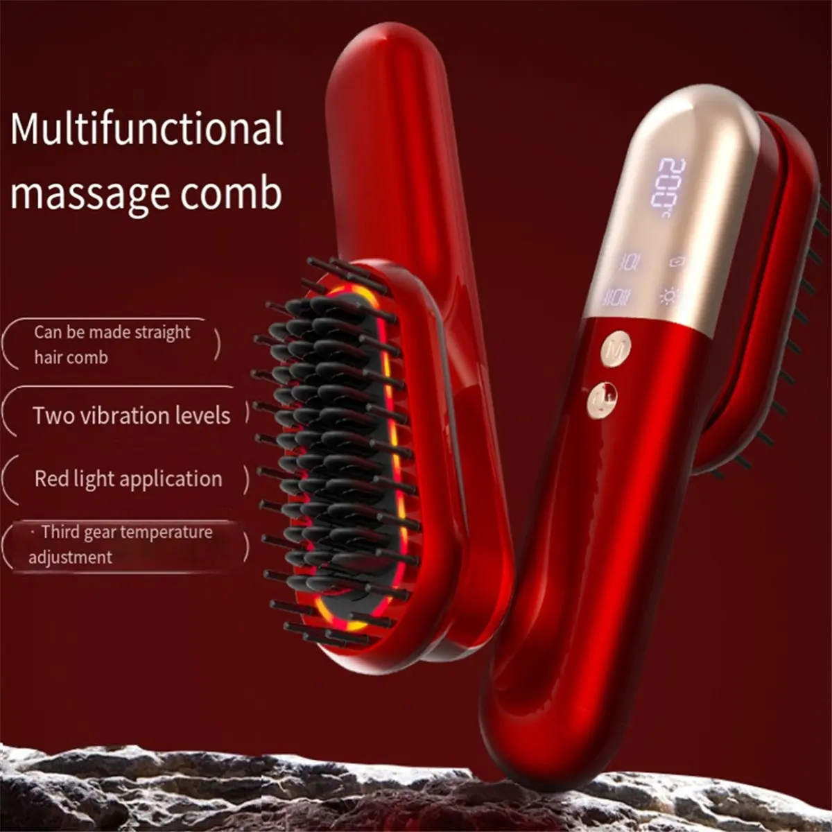Многофункциональная массажная расческа, электрическая вибрационная массажная щетка, массажная щетка для ухода за волосами красного света, кожи головы
Многофункциональная массажная расческа, электрическая вибрационная массажная щетка, массажная щетка для ухода за волосами красного света, кожи головы