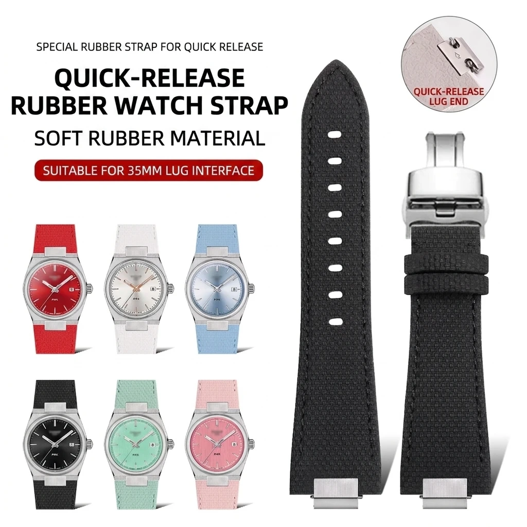 Fit For Tissot PRX T137.210 Sailcloth Pattern FKM Rubber Strap With Original Quick Release Steel End Linking Watch Strap
Fit For Tissot PRX T137.210 Sailcloth Pattern FKM Rubber Strap With Original Quick Release Steel End Linking Watch Strap