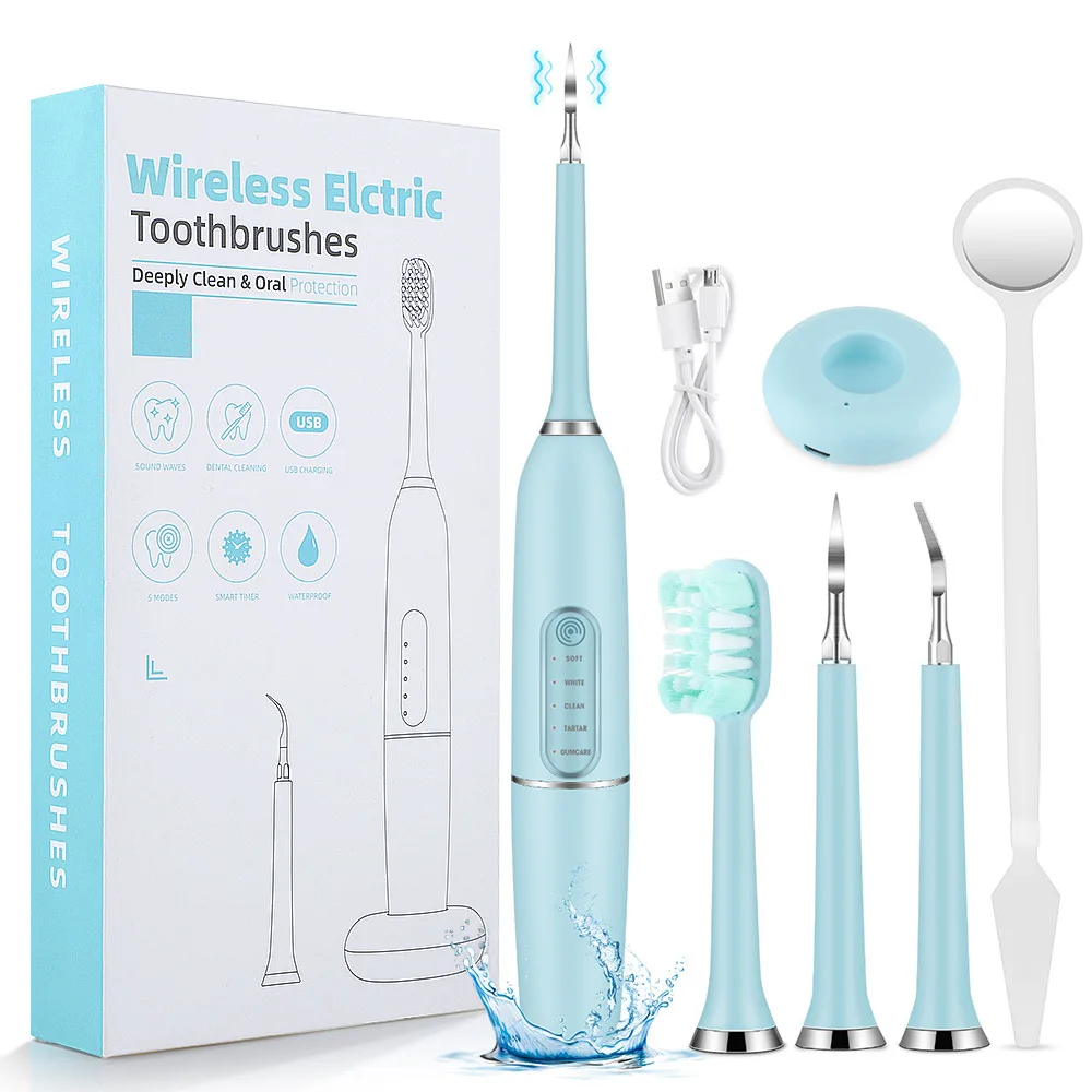 Ultrasonic Electric Dental cleaner tool teeth whitening Electric toothbrush induction charging Teeth Cleaner Calculus Remover
Ultrasonic Electric Dental cleaner tool teeth whitening Electric toothbrush induction charging Teeth Cleaner Calculus Remover