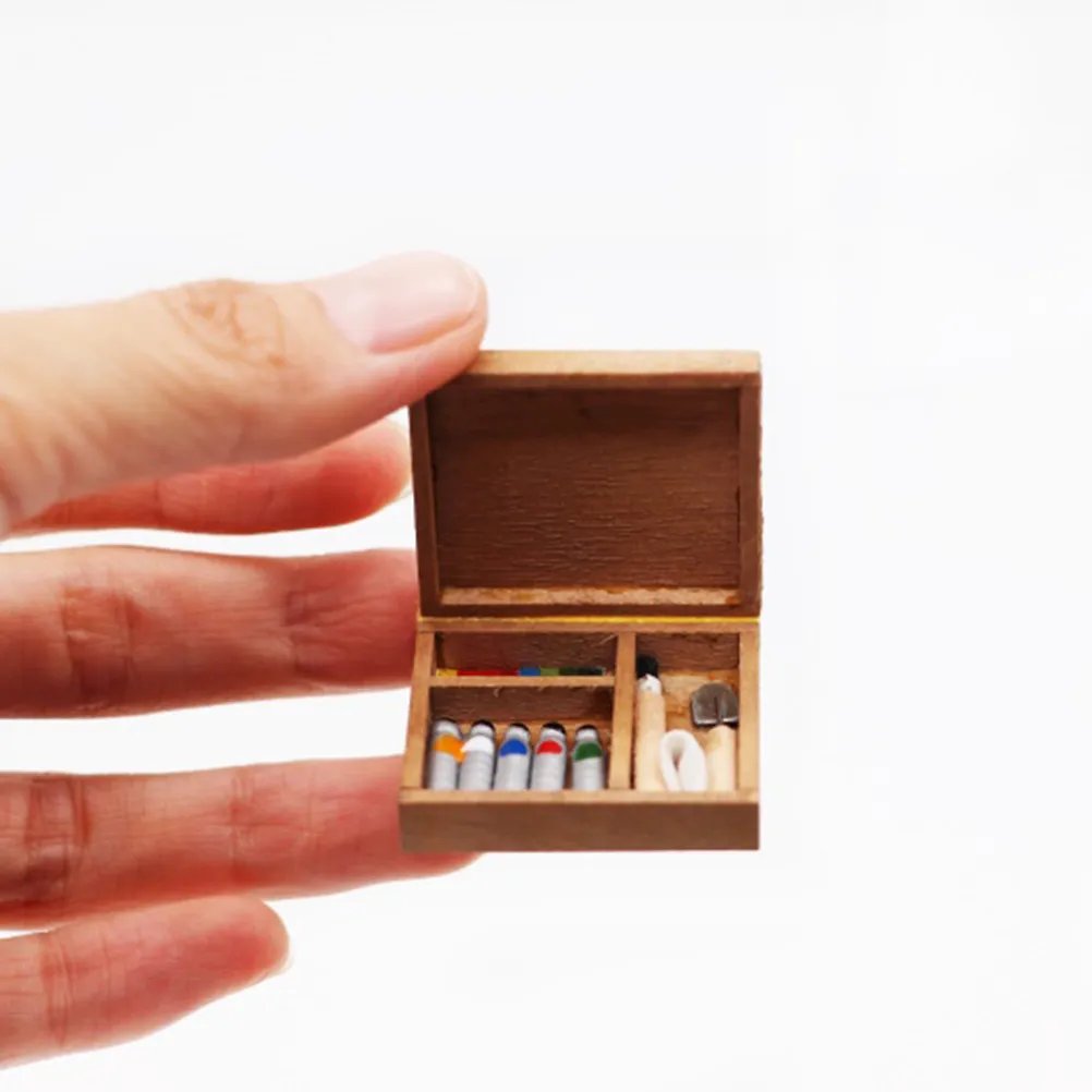 1:12 Scale Wooden Miniature Watercolor Box for Dollhouse Decoration DIY Craft Studio Scene Painting Kit Watercolor Paint Set
1:12 Scale Wooden Miniature Watercolor Box for Dollhouse Decoration DIY Craft Studio Scene Painting Kit Watercolor Paint Set