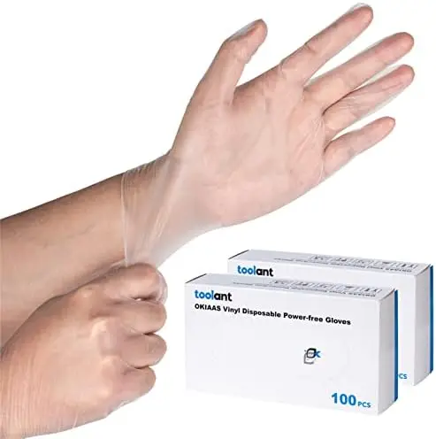 OKIAAS 200 Pcs Disposable Gloves S - Food Safe, Latex-Free Vinyl Gloves for Cleaning & Food Prep
OKIAAS 200 Pcs Disposable Gloves S - Food Safe, Latex-Free Vinyl Gloves for Cleaning & Food Prep