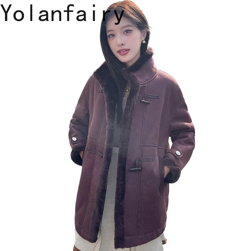YOLANFAIRY High Quality Natural Lamb Fur Coat Woman Clothes Winter Mid-length Genuine Leather Jacket Stand Collar Warm Fur Coats
YOLANFAIRY High Quality Natural Lamb Fur Coat Woman Clothes Winter Mid-length Genuine Leather Jacket Stand Collar Warm Fur Coats