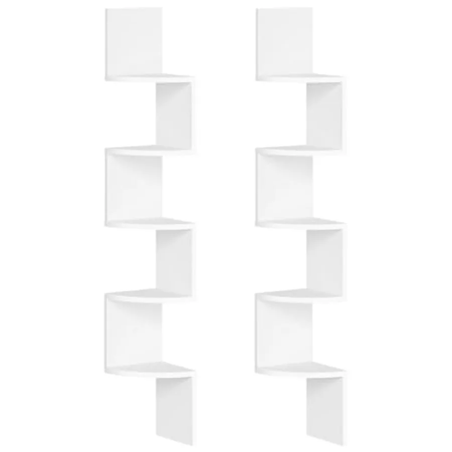 Corner Shelf Wall-Mounted, Set of 2 Floating Corner Shelves for Wall, 5-Tier Corner Bookshelves for Living Room, Bedroom, Bathr
Corner Shelf Wall-Mounted, Set of 2 Floating Corner Shelves for Wall, 5-Tier Corner Bookshelves for Living Room, Bedroom, Bathr