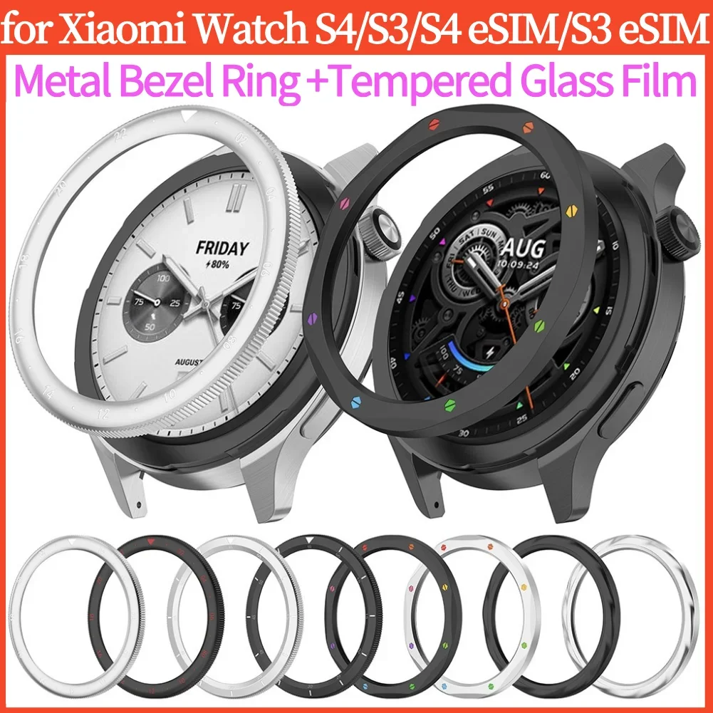 Metal Bezel Ring Replacement Case Cover Ring Tempered Glass Screen Protector Metal Watch Bezel for Xiaomi Watch S4 ESIM/S3 ESIM
Metal Bezel Ring Replacement Case Cover Ring Tempered Glass Screen Protector Metal Watch Bezel for Xiaomi Watch S4 ESIM/S3 ESIM
