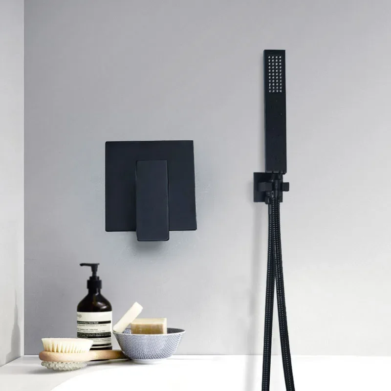 Black Bathroom Shower Faucet Set In Mounted Brushed Gold , Bathroom Cold and Hot Bath and Mixer Taps
Black Bathroom Shower Faucet Set In Mounted Brushed Gold , Bathroom Cold and Hot Bath and Mixer Taps