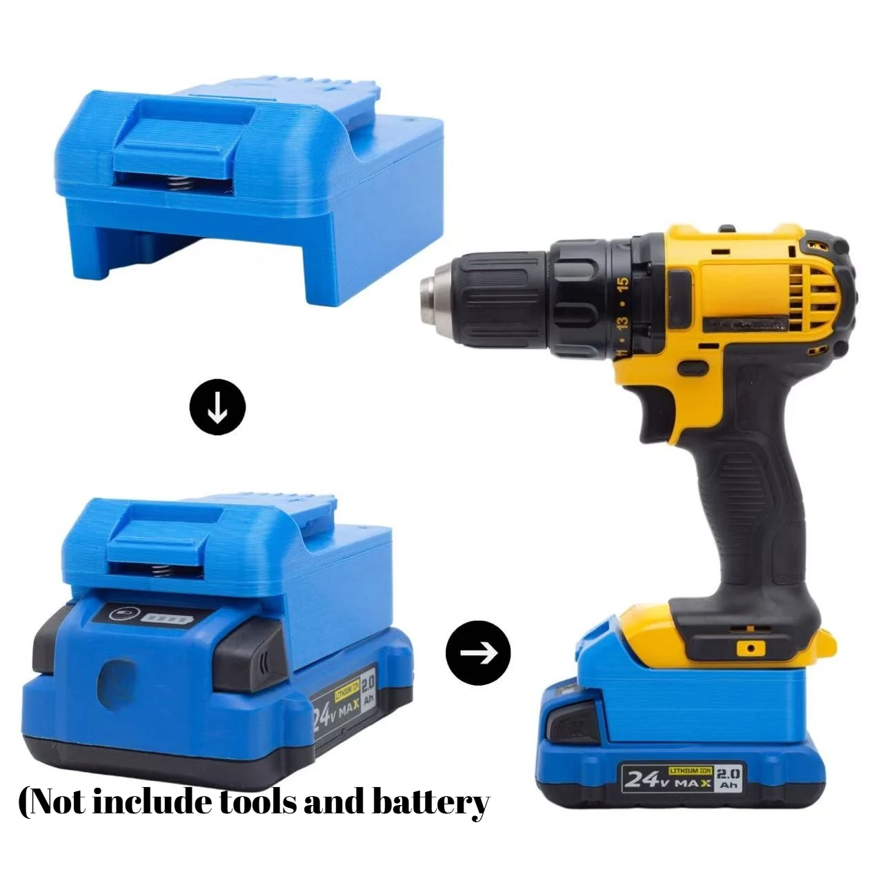 Adapter Converter For Kobalt 24v Batteries To Dewalt / Ridgid / Aeg / Milwaukee 18v Series Battery Tools(Converter Only)
Adapter Converter For Kobalt 24v Batteries To Dewalt / Ridgid / Aeg / Milwaukee 18v Series Battery Tools(Converter Only)