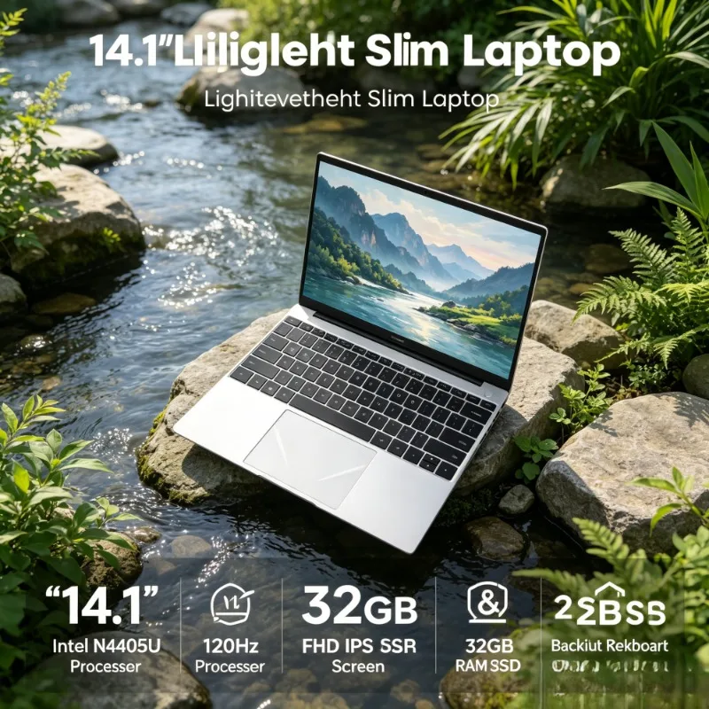 14.1" Slim Light Laptop Intel N4405U 120Hz FHD IPS Screen 32GB RAM 2TB SSD Backlit Keyboard
14.1" Slim Light Laptop Intel N4405U 120Hz FHD IPS Screen 32GB RAM 2TB SSD Backlit Keyboard