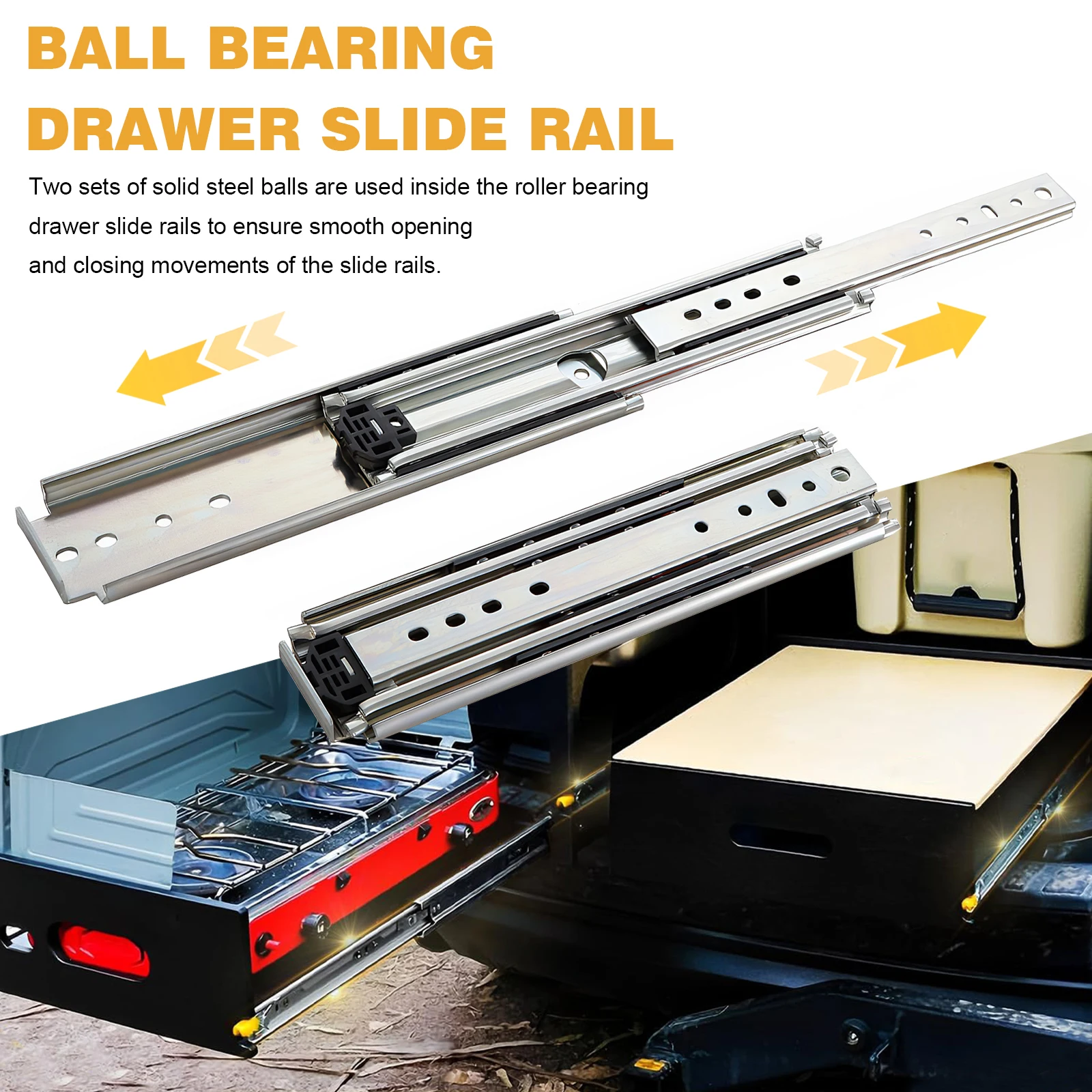 Пара 44-дюймовых направляющих для ящиков с замком, полного выдвижения, на шарикоподшипниках, бокового крепления, для шкафов автофургонов, инструментальных ящиков и систем хранения
Пара 44-дюймовых направляющих для ящиков с замком, полного выдвижения, на шарикоподшипниках, бокового крепления, для шкафов автофургонов, инструментальных ящиков и систем хранения