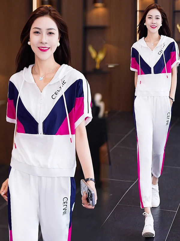 Комплект спортивной одежды Ice Silk ort Sve Fitn для женщин, лето 2022, новинка Sle Color Blo Faionable, теннисный костюм с капюшоном
Комплект спортивной одежды Ice Silk ort Sve Fitn для женщин, лето 2022, новинка Sle Color Blo Faionable, теннисный костюм с капюшоном