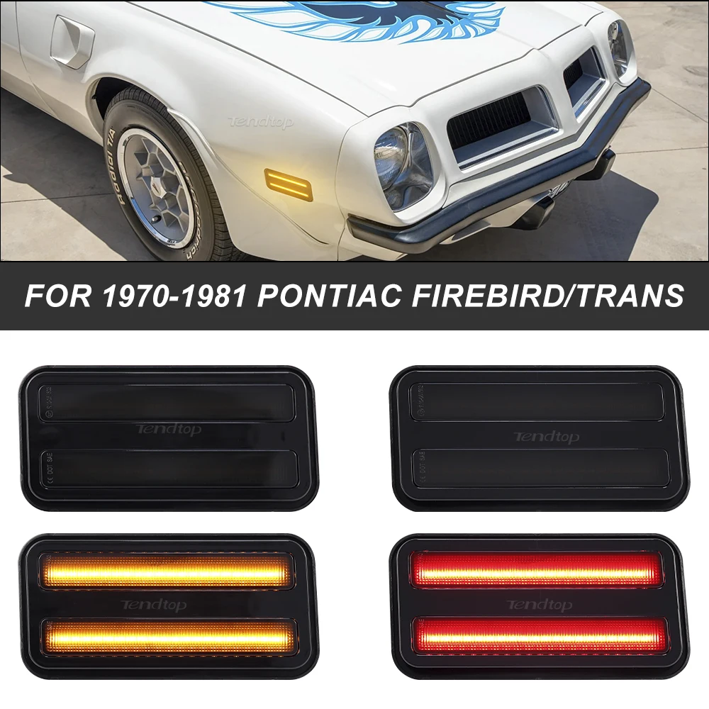 4pcs Amber Red LED Front Rear Bumper Side Marker Light Driving Lights For 1970-1981 Pontiac Firebird/Trans
4pcs Amber Red LED Front Rear Bumper Side Marker Light Driving Lights For 1970-1981 Pontiac Firebird/Trans