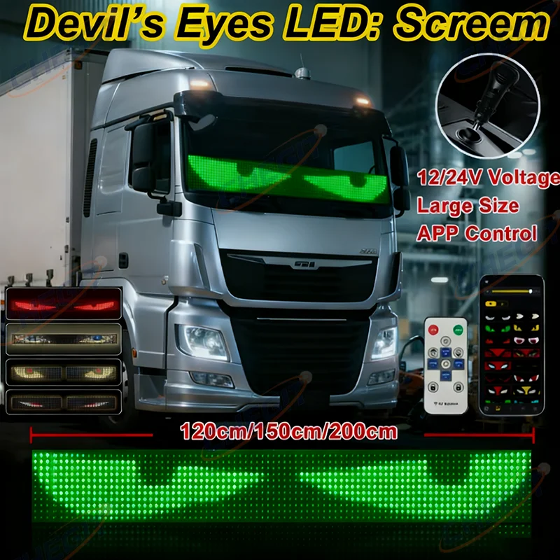 Big Truck Eyes Matrix Pixel Panel Display Screen Flexible Car Graffiti Shop Reminder Light with Scrolling Text Animation
Big Truck Eyes Matrix Pixel Panel Display Screen Flexible Car Graffiti Shop Reminder Light with Scrolling Text Animation